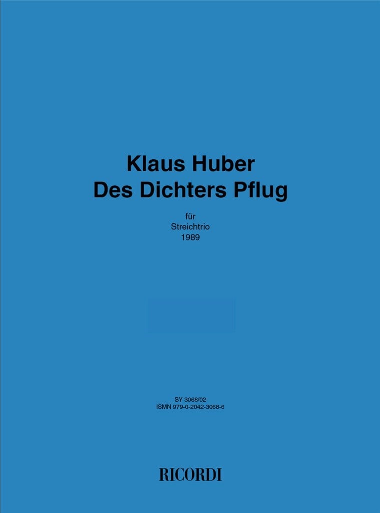 Des Dichters Pflug